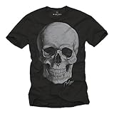 MAKAYA Camiseta Craneo Hombre - Negro XXXL