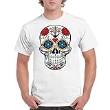 the Fan Tee Camiseta de Hombre Skull Calavera Mexico Halloween 041 L