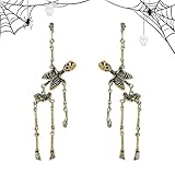 AllisWay Pendientes Calavera, Pendientes de Halloween, Accesorios Halloweens Mujer, pendientes halloween, Ideales Para Disfraces, Juegos de Rol, Fiestas, etc