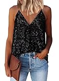 AirMood Women 's Sexy V Neck Shining Lentejuelas Chaleco Lentejuelas Top Las Vegas Disco Lentejuelas Chaleco, Negro, S