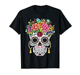Flor Azúcar Cráneo Almas Día Muertos Día De Halloween Camiseta