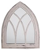 Esschert Design WD10 66 x 5 x 80 cm Madera y Espejo de Cristal diseño gótico Lavar - Blanco