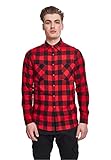 Urban Classics Checked Flanell Shirt Camisa, Hombre, Multicolor (Blk/Red), M