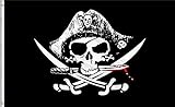 GAKA FAVOR Bandera Pirata, Bandera de Calavera 1 Piezas, Cruz Cuchillo de Cross Knife, para Fiesta Pirata, Regalo de Cumpleaños, Decoración de Halloween, 90 x 150 Cm
