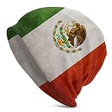 AJOR Gorro de invierno con diseño de bandera de México, unisex, gorro de calavera para hombres y mujeres