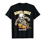 Skateboard Retro Vintage Street Wear Santa Cruz Skull Camiseta