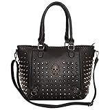 Ro Rox Bolso de Calavera Remache Wren Gótico Punk Hebilla Messenger Bandolera Grande