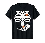 Disfraz de esqueleto para bebé embarazada de rayos X para Halloween Camiseta