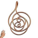 Genérico Anillos De Cobre Para La Palma De La Mano Con Espiral Reiki Para Meditación Y Sanación Energética, Brazaletes De Cobre Hechos A Mano Para Trabajo Con Cristales (1unidades de anillo de cobre)