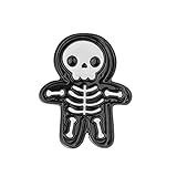 Chereda Hippie Spooky Skull Pins Broche para mujer Esqueleto Broches camisa solapa bolsa insignia de dibujos animados Halloween joyería regalo