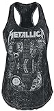 Metallica Ouija Guitar Mujer Top Negro L 100% algodón Regular