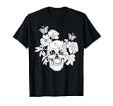 Camiseta de calavera de flores y rosas de calavera de azúcar para mujeres y niñas y hombres Camiseta