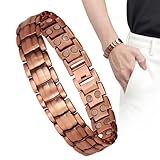 Pulseras magnéticas para hombres - Pulsera terapéutica | Cobre con imanes | Armas deportivas de para gimnasio, golf, tenis, | Regalo de cumpleaños para hombres