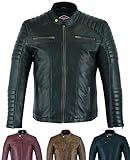 Chaqueta de cuero informal para hombre - Piel de oveja suave genuina estilo motocicleta