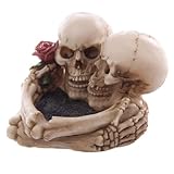 Puckator Cenicero de calavera para amantes, decoración gótica del hogar, bandeja de cenizas, regalos de calavera, día de San Valentín, adornos de calaveras, cenicero fresco, decoración de calavera de