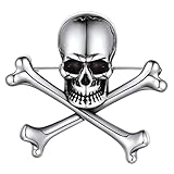 FaithHeart Cabeza Calavera Broche Rock Acero Inoxidable 316L de Hombres Pin Hip Hop de Jovenes Decoración de Bolsillos Sombreros Gorras Chaquetas