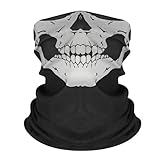 Heanvmyss Pasamontañas de Calavera,2 Piezas Máscara de Fantasma para Motocicleta,Máscara Esquelética Multifuncional,Balaclava para Halloween,Cosplay,Carnaval,Deportes(Negro,Talla Única)