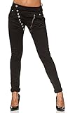 Elara Jeans para Mujer Boyfriend Baggy Botones Chunkyrayan Negro C613K-15/F15 Black 38/M