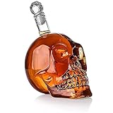 WDDP Calavera Decantador Licor, Decantador De Cráneo, Decantador De Whisky De Vidrio, Jarra De Whisky Frasco, Vasos Calavera Cristal, (550Ml) Para Whisky, Vino y Licores (Decantador de cráneo). (A)