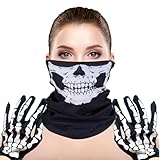 UTEFIF Máscara facial de calavera, máscara de Halloween, disfraz de Halloween para fiestas de Halloween, fiestas de máscaras, fiestas de Pascua, cuentos de hadas, espectáculos de drama de vampiros y