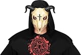 FIESTAS GUIRCA | Máscara de Calavera de Carnero de Plástico (Talla Única) - Accesorio de Disfraz para Halloween y Fiestas Disfraces de Animales y Esqueletos - Adulto Unisex