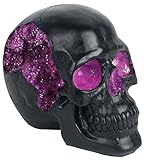 Nemesis Now Geode Skull - Figura Decorativa (Resina, 17 cm), Color Negro y Morado