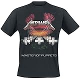 Metallica Master of PuppetSropean Tour '86_Men_bl_TS: L Camiseta, Negro (Black Black), Large para Hombre