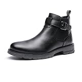 Bruno Marc Botas Chelsea Hombre Clasico Fácil de Ponerse Botines Vestir Hombre con Suela TPR y Forro Malla Transpirable,Size 47,Negro,BMEMAB2503