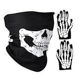 Teegxddy Pasamontañas De Calavera,Braga Cuello,Braga Respirable De Poliéster Para Cuello,Mascarilla Multifuncional Para Adultos Moto/Esquí/Deporte/Ciclismo/Fiesta De Disfraz