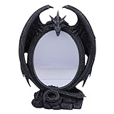 Nemesis Now Espejo de Mesa con diseño de dragón, 29 cm, Resina, Negro, decoración gótica del hogar, Fundido en la Mejor Resina, Pintado a Mano por Expertos
