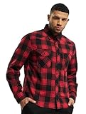 Brandit Check Shirt Long Sleeve, color: red/black, size: 3XL