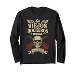 Los Viejos Rockeros Nunca Mueren Calavera Guitarras Rock Manga Larga