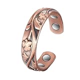 YINOX Anillo de cobre puro 99,9% para artritis Anillos magnéticos Alivio del Dolor Mujeres Túnel Carpiano, Dedos, Pulgar