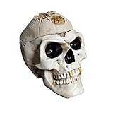 XIZHI Cenicero Taro Pintado a Mano, con Tapa, se Puede Utilizar para horrorosas Decoraciones de Halloween, para Interiores y Exteriores, Pintado a Mano, ceniceros o Adornos góticos