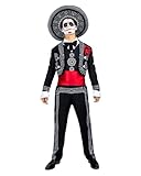 Funidelia Disfraz de Mariachi para Hombre con sombrero, Traje de Día de los Muertos Catrina para adulto, Disfraces de Halloween y Carnaval – Talla L