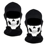MáScara De Calavera De 2 Piezas, MáScara De Fantasma, MáScara De Parabrisas, MáScara De Cara Completa De Calavera Fantasma, Casco A Prueba De Viento Y CáLido para Esquí, Motocicleta, Bicicleta