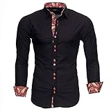 Kayhan Hombre Camisa Royal Paisley Black XL