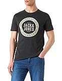 Jack & Jones JJEJEANS tee SS O-Neck Noos 21/22 Camiseta, Dark Grey Melange/Detail:Melange/Slim Fit, XL para Hombre