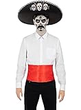 Funidelia | Se para hombre Calavera mexicana - Disfraz para adultos y divertidos accesorios para Fiestas, Carnaval y Halloween - Negro