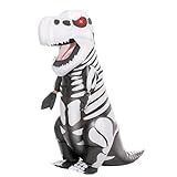 Spooktacular Creations inflable de Halloween de disfraces de esqueleto de dinosaurio de cuerpo entero T-Rex inflable de disfraces - Adulto Unisex de un tamaño