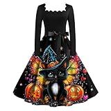 Vestido Negro Halloween Falda Bruja Mujer de Vampira Fantasia Hallowen Disfraz Vampiro Bruja Vestido Medieval Calavera Azul Cielo Bella de Fiesta Disfraces Mujer Halloween Azul Cielo S