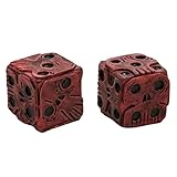 BUBEFSKD Dados De Esqueleto Aterrador para Halloween Juegos Calavera Juguete Resina Fantasma Accesorios Juegos Niños Fiesta Juguete Niños