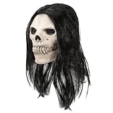 Xijobido Máscara de Calavera | Máscara Terrorífica Transpirable De Latex Para Halloween - Cubrecaras Tipo Casco Para Fiestas De Disfraces Adultos Y Casas Encantadas