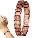 Pulsera De Cobre Para Hombres,Pulsera De Cobre Con Imanes De Fuerza Para Hombre | Brazalete De Moda Para Gimnasio Deportes Entrenamiento Viaje Golf Tenis Running Padres Mayores Cumpleaños