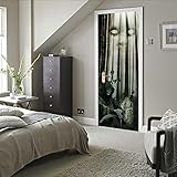 LuSeven 3D Etiqueta De La Puerta Cementerio de calaveras de Halloween 40x120cm(15.74 inches * 47.24 inches) autoadhesivo papel tapiz Puerta interior Calcomanías vinilo Póster Creativo decoración del