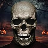 ZQEJEFD Máscara de Calavera de Halloween con Mandíbula Móvil, Máscaras de Halloween, Máscara Espeluznante de Calavera de Halloweens de Cabeza Completa, Decoración de Halloweens para Cosplay, Carnaval