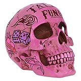 Nemesis Now Adorno de Calavera Tribal para Tatuajes, Rosa, 15 cm