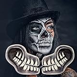 KOH 2 Tatuaje de Halloween Skull, Carnaval Calavera Maquillaje
