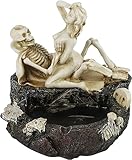 Cenicero portátil EIMINB cenicero de mesa, cenicero con forma de calavera, de resina, divertido, romántico, para Halloween