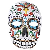 TSLBW Máscara del día de los Muertos Calavera de Azúcar Máscaras Faciales Completas Accesorio de Disfraces de Halloween Accesorio de Disfraz de Fiesta Festival de Muertos Vivientes Disfraces Female